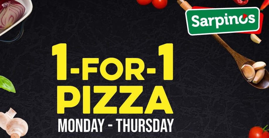 Featured image for Sarpino's: Buy-1-get-1-free pizzas of all sizes (except personal) from Mondays to Thursdays