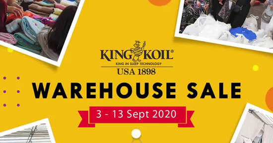 Featured image for King Koil Annual Warehouse Sales 2020 is back from 3 - 13 September 2020