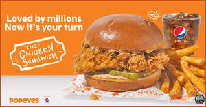 Featured image for Popeyes brings back World Famous Chicken Sandwich (From 17 Dec 2020)
