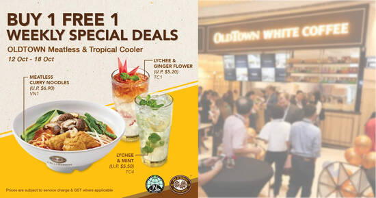 Featured image for OLDTOWN White Coffee: Buy-1-Get-1-Free Meatless Curry Noodles and more from 12 - 18 Oct 2020