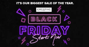 Featured image for (EXPIRED) (Updated!) Creative’s Black Friday Promotion offers savings of up to 75% off from 27 Nov 2020