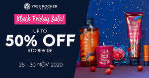 Featured image for (EXPIRED) Yves Rocher Black Friday Sale – Up to 50% Off Storewide from 26 – 30 Nov 2020