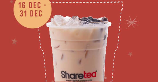Featured image for Sharetea: Free Upsize for all Medium Cold Drinks at selected outlets till 31 Dec 2020