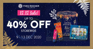 Featured image for (EXPIRED) Yves Rocher 12.12 Sale – Up to 40% Off Storewide from 9 – 13 Dec 2020