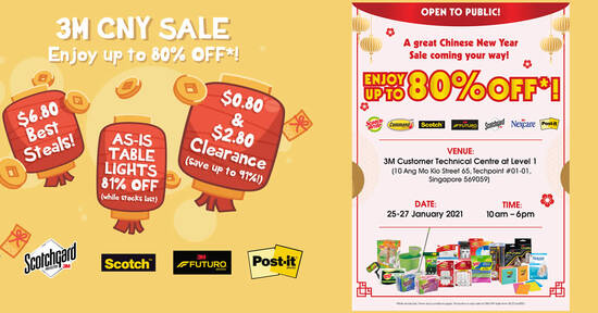 Featured image for 3M CNY SALE from 25 - 27 Jan 2021