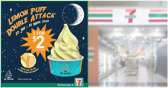 Featured image for 7-Eleven: Grab Lemon Puff Mr Softee soft serves at 2-for-$2 till 10 March 2021