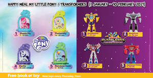 Featured image for (EXPIRED) McDonald’s latest Happy Meal toys features My Little Pony & Transformers till 10 Feb 2021