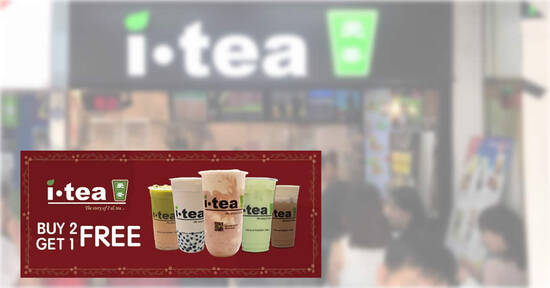 Featured image for iTEA: Buy 2 Get 1 Free on selected drinks till 31 January 2021