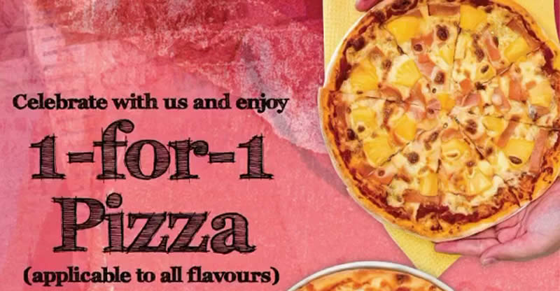 Featured image for PastaMania: Enjoy 1-for-1 pizza at all outlets from now till 14 February 2021