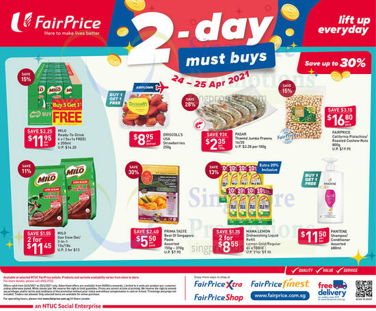 Fairprice 2days deals 24 Apr 2021