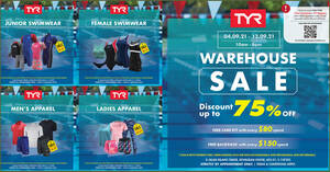 Featured image for (EXPIRED) TYR Warehouse Sale (Strictly by Appointment Only) from 4 – 12 Sep 2021