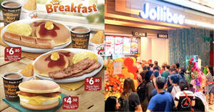 Featured image for Jollibee S’pore is now offering new Breakfast sets at selected outlets from 1 Oct 2021