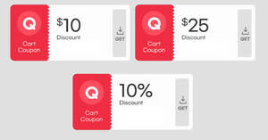 Featured image for Qoo10: 2.2 Roarsome Sale – grab 10%, $10 & $25 cart coupons daily till 31 Jan 2022