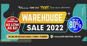 Featured image for (EXPIRED) Up to 80% off Armaggeddon, SonicGear, Alcatroz, Elysium and Audiobox from 27 – 30 July 2022