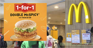 Featured image for McDonald’s S’pore 1-for-1 Double McSpicy Burger deal from 6 – 7 Dec means you pay only S$3.75 each