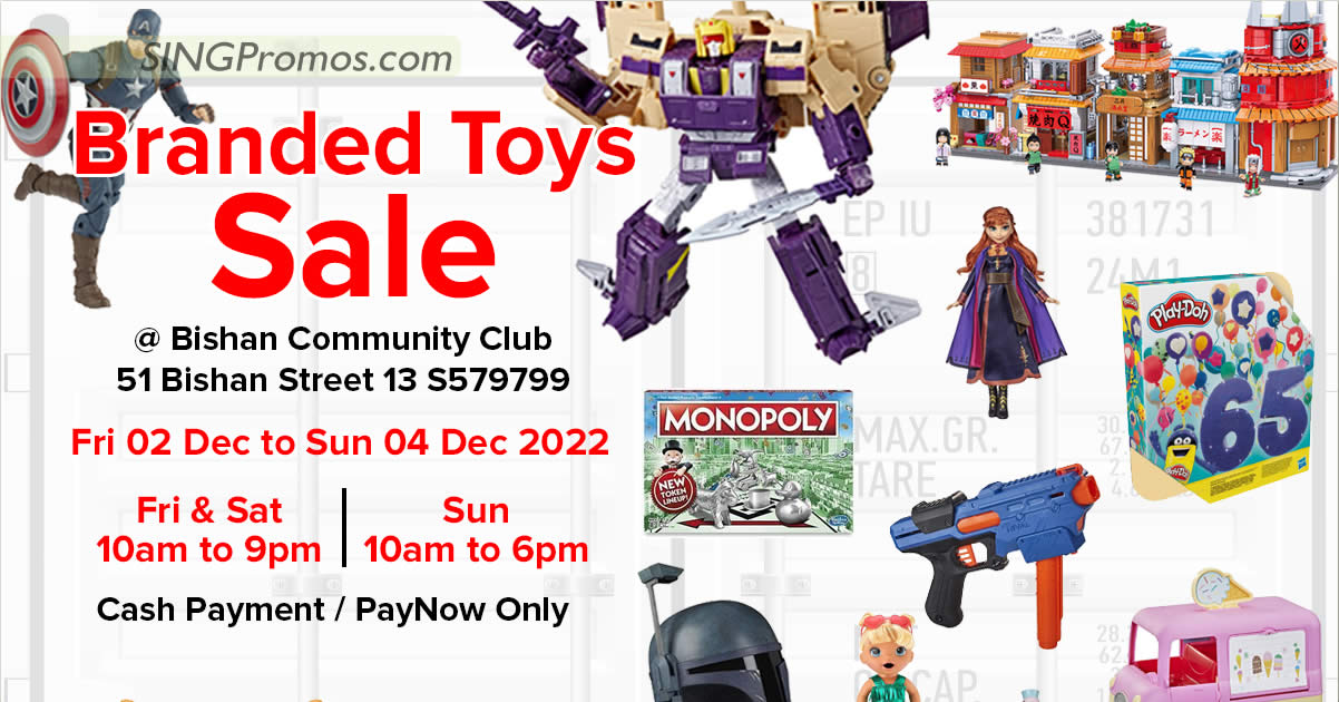 Featured image for Branded Toys Sale at Bishan from 2 - 4 Dec 2022