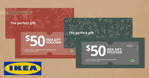 Featured image for IKEA S’pore selling $50 vouchers at $40 for a limited time from 17 Nov 2022
