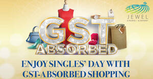 Featured image for (EXPIRED) Jewel Changi Airport Singles’ Day GST-Absorbed Shopping Extravaganza now on till 13 Nov 2022