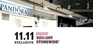 Featured image for (EXPIRED) Pandora S’pore offering 30% off storewide 11.11 promotion till 13 Nov 2022