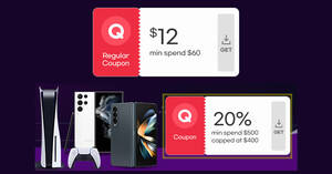 Featured image for Qoo10 S’pore is giving away free $12 and 20% cart coupons from 23 Nov 2022