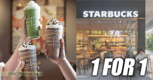 Featured image for Starbucks offering 1-for-1 selected beverages from Nov 28 – 29 (2pm – 8pm) at S’pore stores