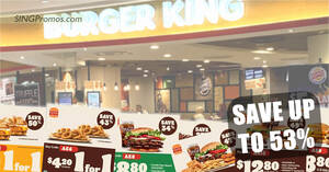 Featured image for Burger King S’pore lets you save up to 53% with over 10 new ecoupon deals valid till 3 April 2023