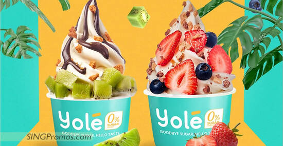 1 for 1 medium cup of Yolé at Hougang Mall on 28 Jan 2023