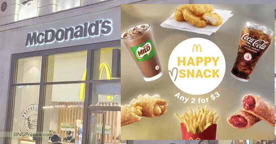 McDonald’s S’pore App has a Any-2-for-$3 deal on weekends till 12 Feb, pay $3 for 8pcs McNuggets