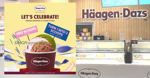 Featured image for Haagen-Dazs offering free scoops on 1 Apr and Buy-1-Get-2-Free scoops at Shaw Plaza till 4 Apr 2023