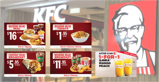 KFC S’pore offering up to $9.55 off with these weekend deals till 28 May 2023
