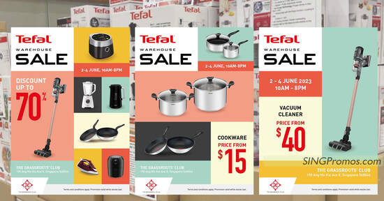 Up to 70% Off Tefal Warehouse Sale from 2 – 4 June 2023