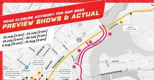 Featured image for (EXPIRED) National Day Parade 2023 (Actual) Road Closures from 9 – 10 Aug 2023
