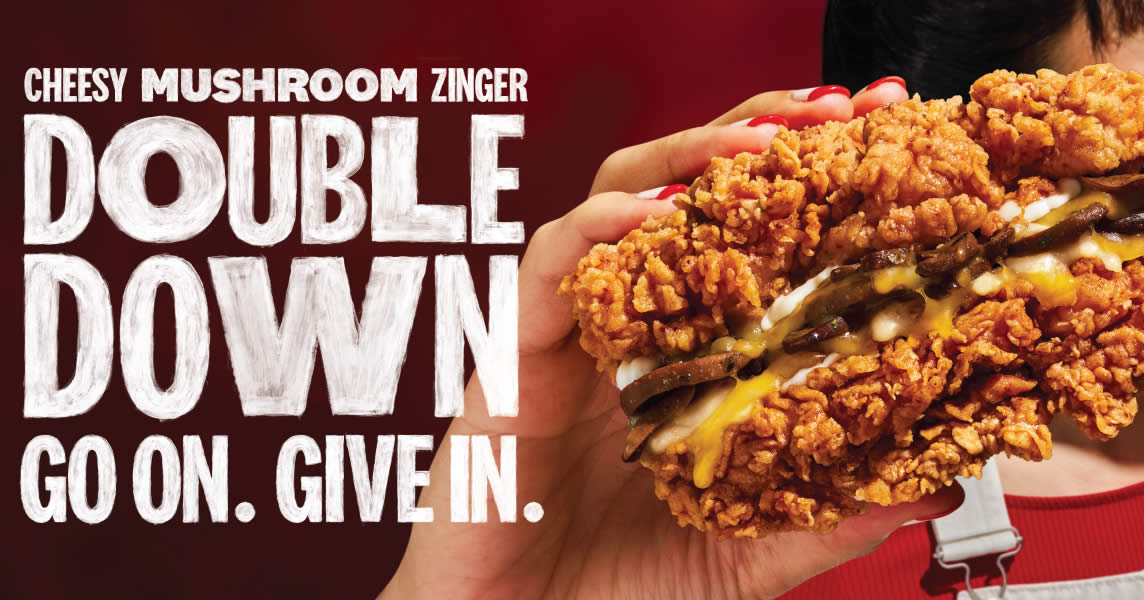 Featured image for KFC S'pore brings back Double Down burgers and Hot Devil Drumlets from 23 Aug 2023
