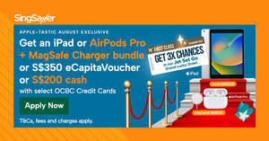 Featured image for (EXPIRED) SingSaver Exclusive: Get iPad or Apple Bundle or S$350 eCapitaVoucher with select OCBC Credit Cards