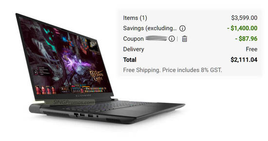 Dell S’pore offering S$1,400 Cash Off on Alienware m18 Gaming Laptop till 6 Oct 2023