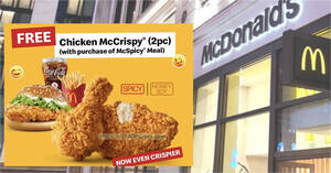 Featured image for Free Chicken McCrispy® (2pc) with purchase of McSpicy® Meal on Friday, 22 Sep 2023 (11am – 6pm)