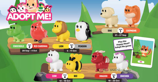 McDonald’s S’pore latest Happy Meal features Roblox Adopt Me! till 25 Oct, new toys every Thursday