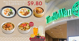 Featured image for $9.80 for any selected two food dishes at Tim Ho Wan S’pore outlets from 25 – 29 Sep 2023