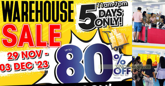 Best Denki Warehouse Sale has discounts of up to 80% off from 29 Nov – 3 Dec 2023