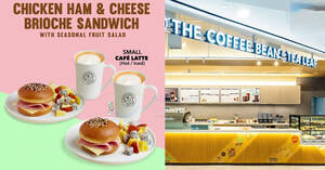 Featured image for Coffee Bean S’pore new Weekdays Breakfast Set costs S$5 per set when you buy 2 sets from 19 Feb 2024