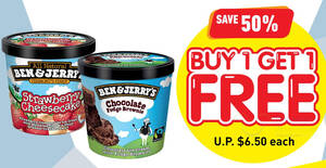 Featured image for (EXPIRED) 7-Eleven S’pore offering 1-for-1 Ben & Jerry’s Mini Cup Assorted ice cream till 10 Mar 2024