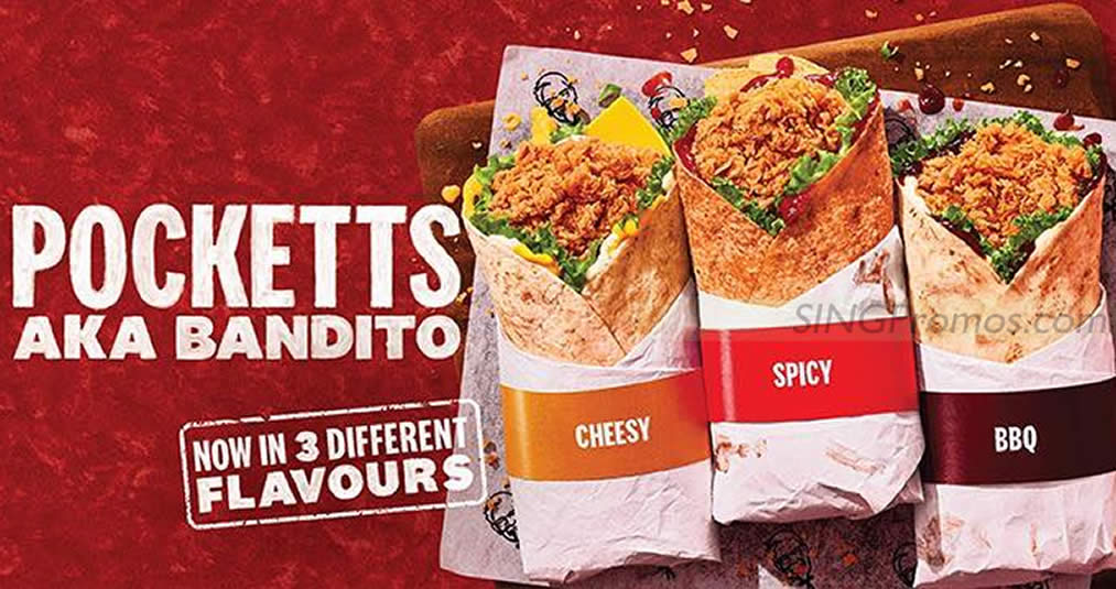 Featured image for KFC S'pore brings back Bandito Pocketts with more flavours to choose from (From 27 Mar 2024)