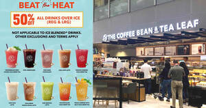 Featured image for (EXPIRED) Cool Down with Coffee Bean Singapore’s 50% discount on iced beverages on weekdays from 8 April 2024
