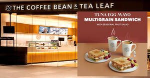 Featured image for Coffee Bean S’pore Launches Tuna Egg Mayo Sandwich Breakfast Set at S$10 for 2 sets from 29 April 2024