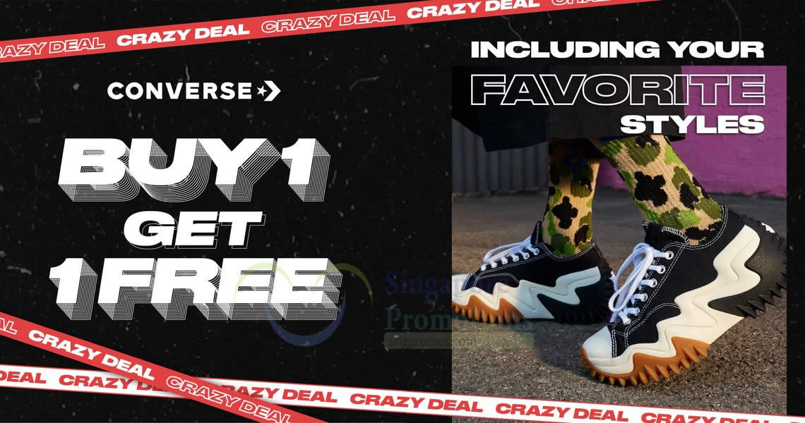 Featured image for Converse Singapore Has Buy-1-Get-1-Free at Over 10 Outlets And Online till 3 June 2024
