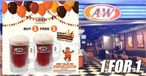Featured image for A&W Singapore Celebrates Birthday with 1-for-1 Root Beer Promotion till 20 June 2024