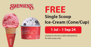 Featured image for Swensen’s Offers Free Ice-Cream Scoop for SAFRA members till 1 Sep 2024