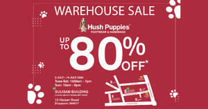 Featured image for Hush Puppies Footwear, Obermain, Sembonia, Travel Time & More Warehouse Sale from 9 – 14 Jul 2024