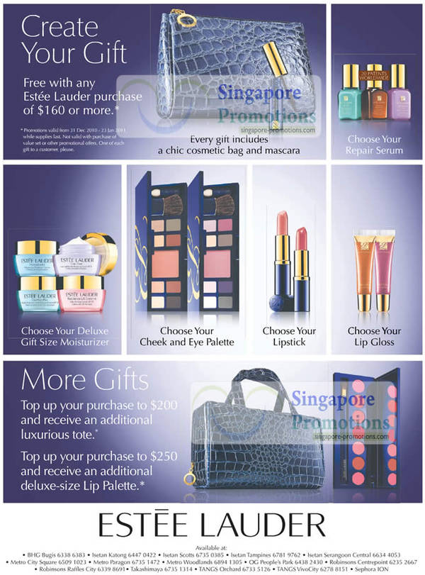 Featured image for Estee Lauder Free Create Your Gift January 2011