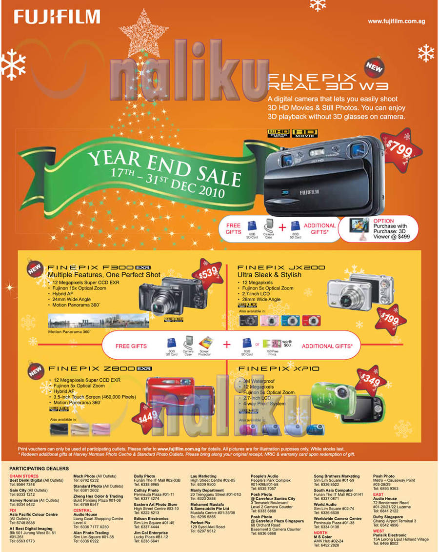 FujiFilm Singapore December 2010 FinePix Digital Cameras Christmas Promotion